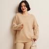 Cashmere Women's Round Neck Sweater - 2026 Autumn/Winter Stylish Loose Knit Base Layer Sweater.