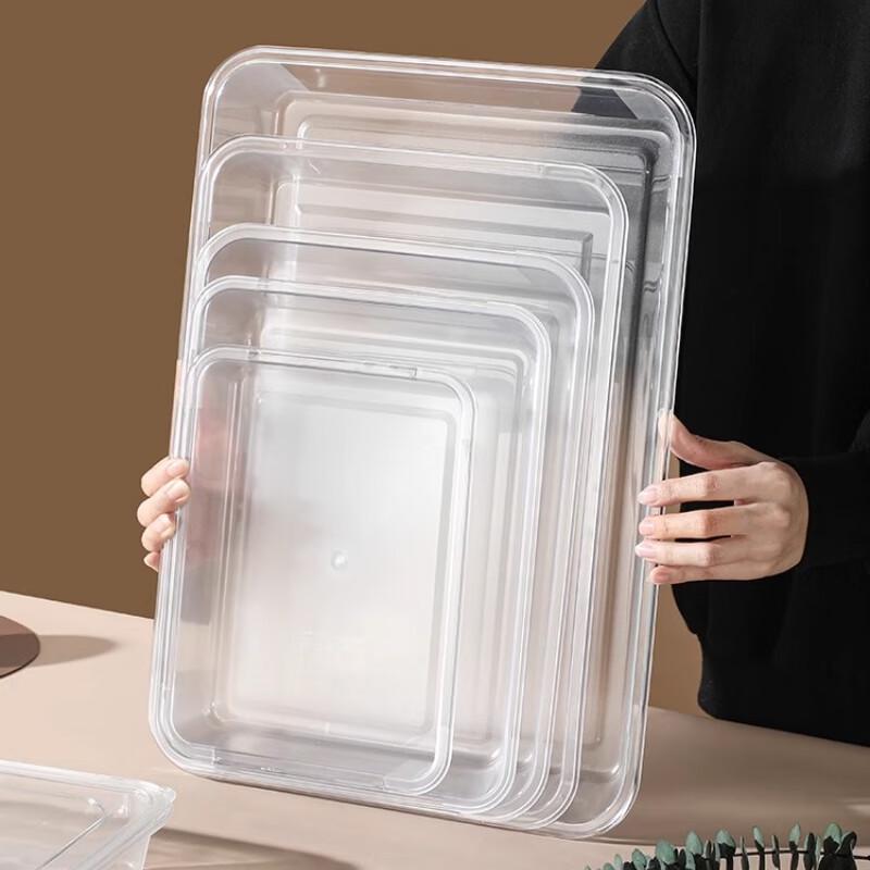 Transparent Acrylic Rectangular Food Display Tray