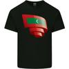 Curled Maldives Flag Maldivian Day Football Kids T-Shirt Childrens