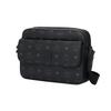 MCM Aren Klassischer Monogramm-Print Verstellbarer Schultergurt Beschichtetes Canvas Und Leder Mittlere Umhängetasche Unisex Umhängetasche Schwarz MMRDSTA01BK001