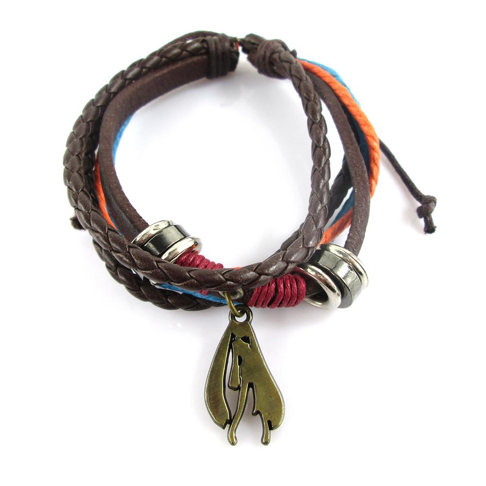 Brdwn Miku Chopper Gaara kakashi Sharingan Konoha Attack on Titan Death note Fairy Tail Bleach Bracelet 22cm