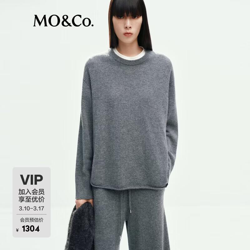 MO&Co. Women s Loose Fit Wool-Cashmere Blend Sweater XS