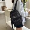 Dot Print Backpack Women's Lightweight Large Capacity Commuter Backpack