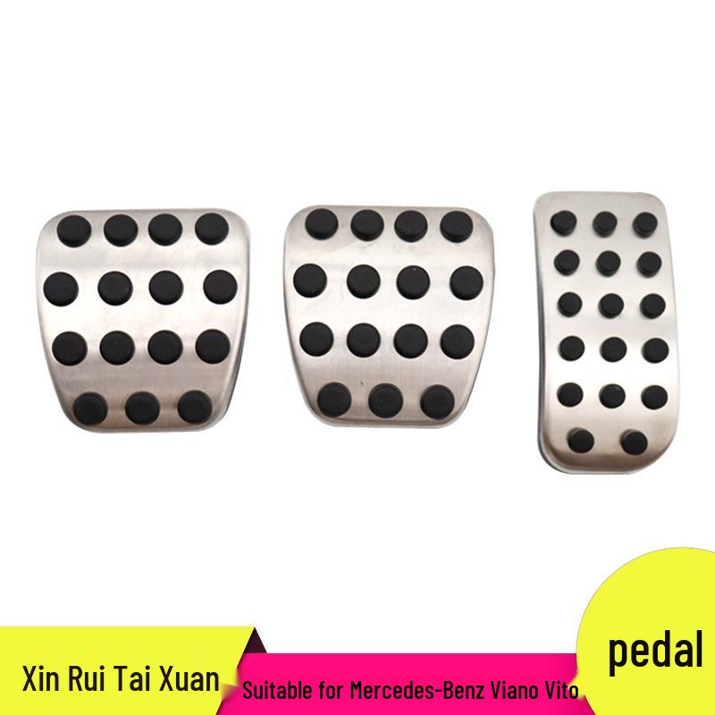 

Комплект нескользящих педалей Mercedes-Benz Viano Vito: Ускоритель, Тормоз и Зона отдыха Aluminum Alloy + Hard Rubber