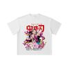 260 GSM Double Yarn 32 Count 100% Cotton Demon Slayer V72 Nezuko Print Unisex Heavy Cotton T Shirt
