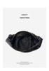 Women's Genuine Leather Crescent Shoulder Bag - Retro Lambskin with Chain Strap, Large Capacity, Elegant and Fashionable Design