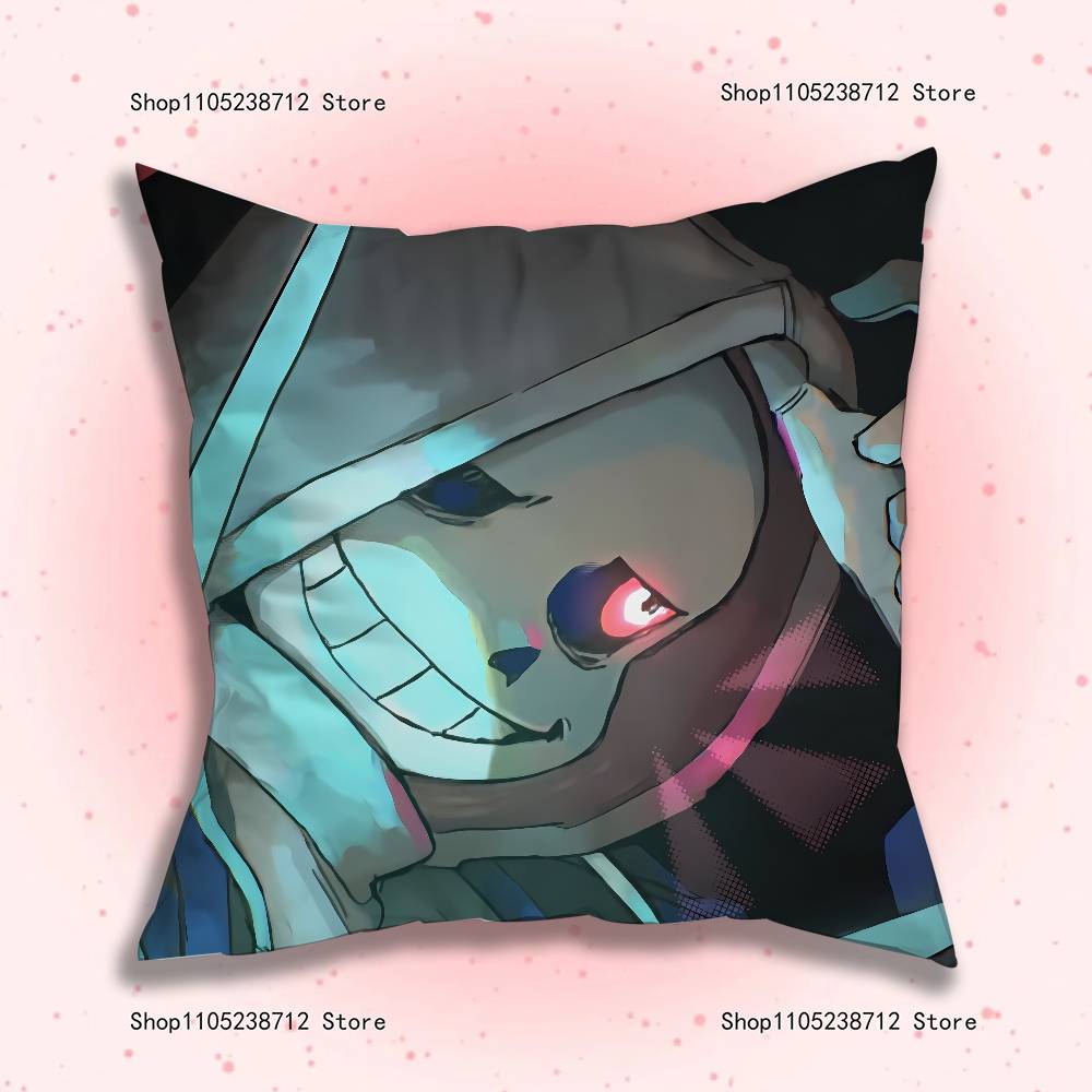 Spel U-Undertale S-Sans Kuddfodral söt tecknad anime-tillbehör Sovrum Soffa Dekorativt Kuddfodral Mjukt Kuddfodral
