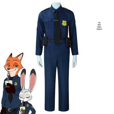Disponible: Cosplay de Zootopia - Uniformes de Policía de Judy la Coneja y Nick el Zorro