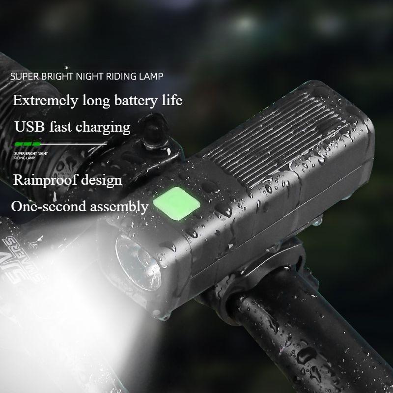 1PC Bicycle Night Riding Headlights Bright Children Riding Waterproof Road Charging Mountain Bike Lights Flashlight Equipment