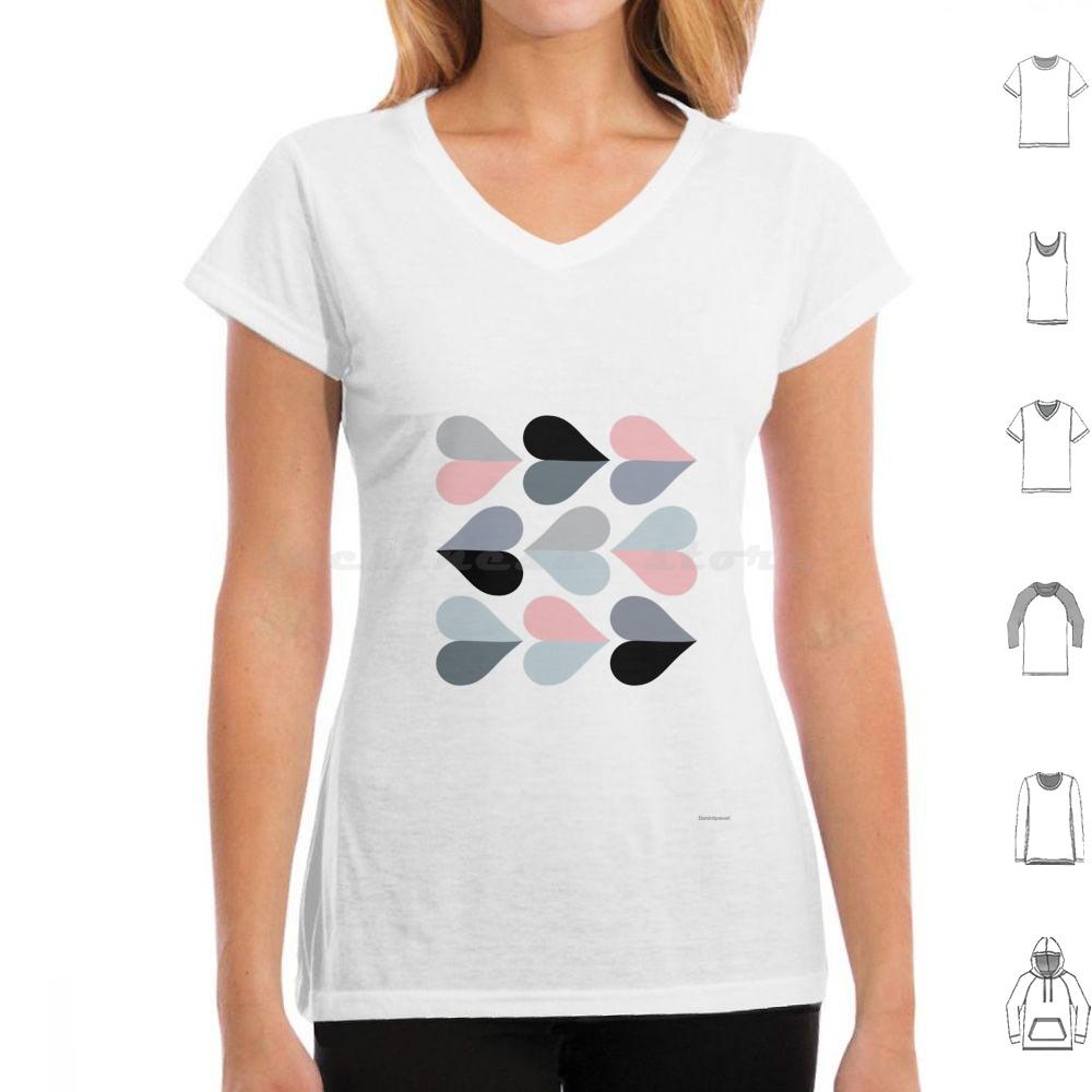 

Love And Kisses In Pink And Grey T Shirt 6xl Cotton Cool Tee Love Heart Hearts Pattern Graphic Pattern Symmetry Tonal Grey 4XL