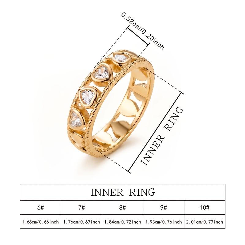 1PC Exquisite and Light Luxury Style Heart-shaped Full-diamond Women's Wide Ring, Inlaid with Sparkling Heart-shaped Synthetic Zircon, with Hollow