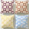 Checkerboard Pattern Cushion Cover Soft  EasyWash Pillow Case  Versatile for Couch Bed Travel and Office