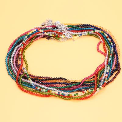 Collane girocollo in spinello di pietra naturale da 1 pezzo per gioielli da donna, lunghezza 38 + 5 cm