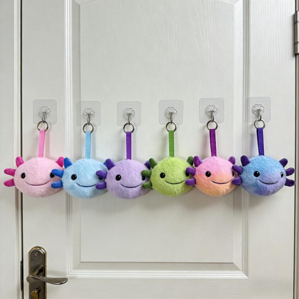 Kawaii Axolotl Plüsch Schlüsselanhänger Niedliches Stofftier Spielzeug Mini Salamander Puppe Tasche Anhänger Autoschlüsselanhänger Weiche Flauschige Plüschtiere Geschenke