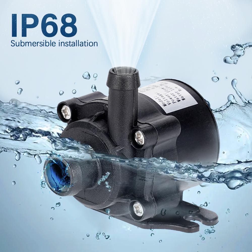 DC12V Ultra-quiet Home Portable Brushless Motor Submersible Water Pump Mini Silent for Fountains Garden Irrigation