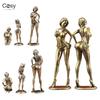 Vintage Messing Bikini Meisje Sculptuur Retro Beeldje Art Deco Bureau Ornament Unieke Kantoorbureau Decoratie Verzamelbaar Cadeau Voor Volwassene