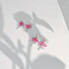 Glass Bead Floral Earrings Lightweight Ear Hooks/Ear Studs Allergy Free Glass Beaded Ear Pendants Handmade Ornament