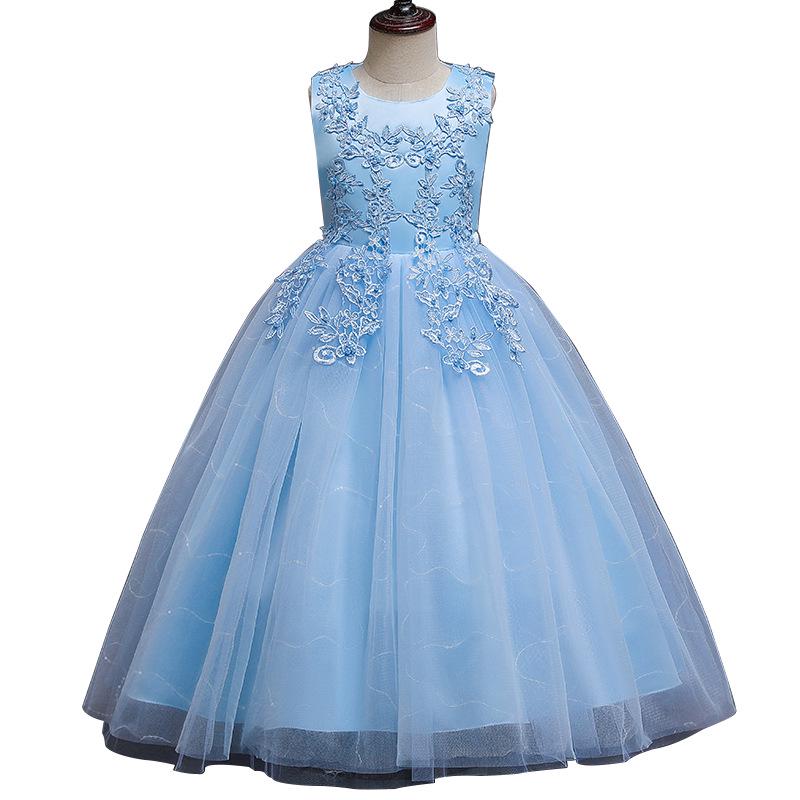 Children's Puffy Tulle Princess Wedding Dress, Ages 3-15, June 1st Girls' Performance Costume