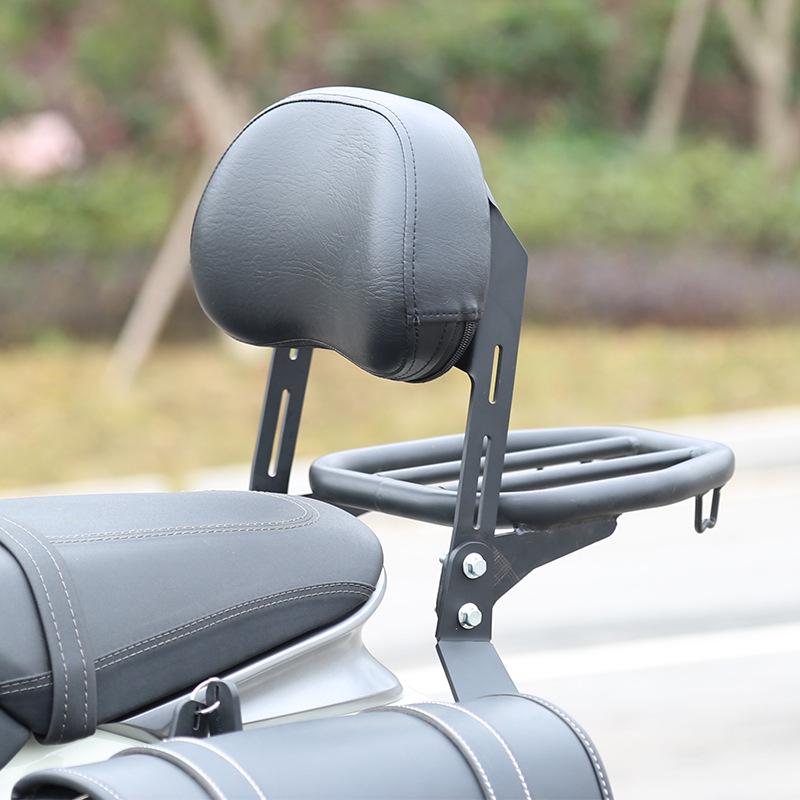 Qianjiang Flash 350 Motorcycle Bumper Canvas Side Bag & Rear Rack