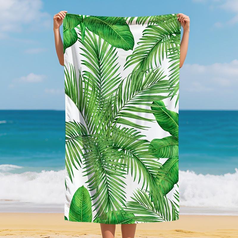 Tropical Palm Microfiber Beach Towel Oversized Quick Dry Sand Free Bath Towels Large Lightweight Swimming Blanket Swimwear
