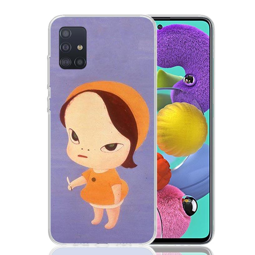 Y-Yoshitomo Nara Phone Case For Samsung Galaxy A52 A32 A22 A12 A02S A50S A30S A51 A31 AA71 Note 20 Ultra 10 S10 Plus Galaxy A52