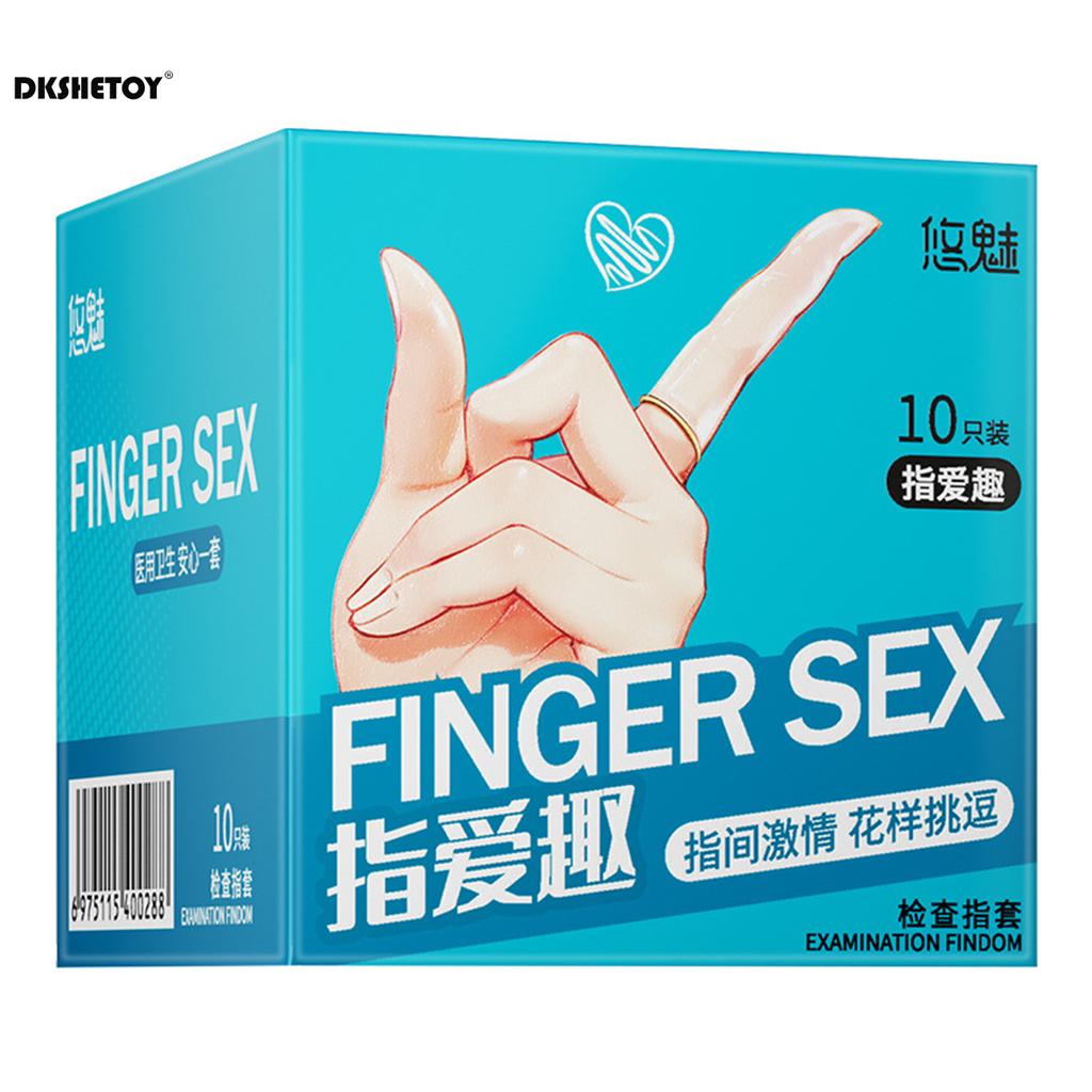Natural Latex Finger Sleeve toy for women reusable Condom G Spot Stimulator Smooth Condoms for Couples Lesbian Finger Extender