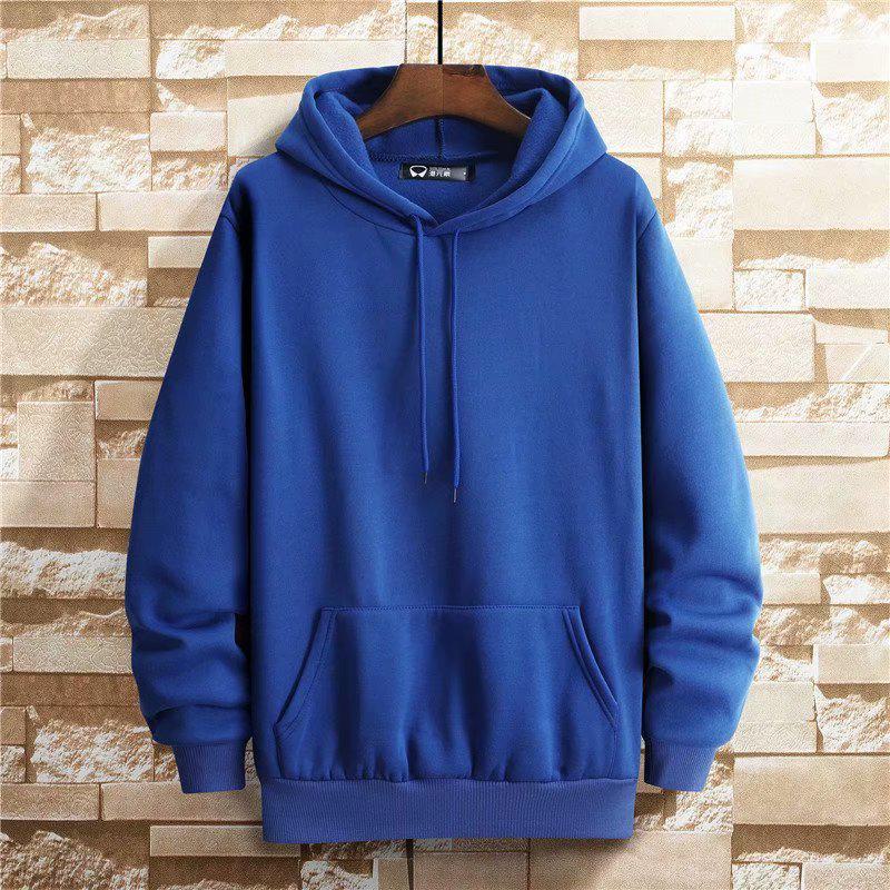 Felpa con cappuccio unisex in velluto plus a vestibilità ampia - Stile coreano primavera/autunno, tinta unita