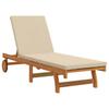2 Person Sun Lounger (3 Pcs) Brown Solid Acacia Wood