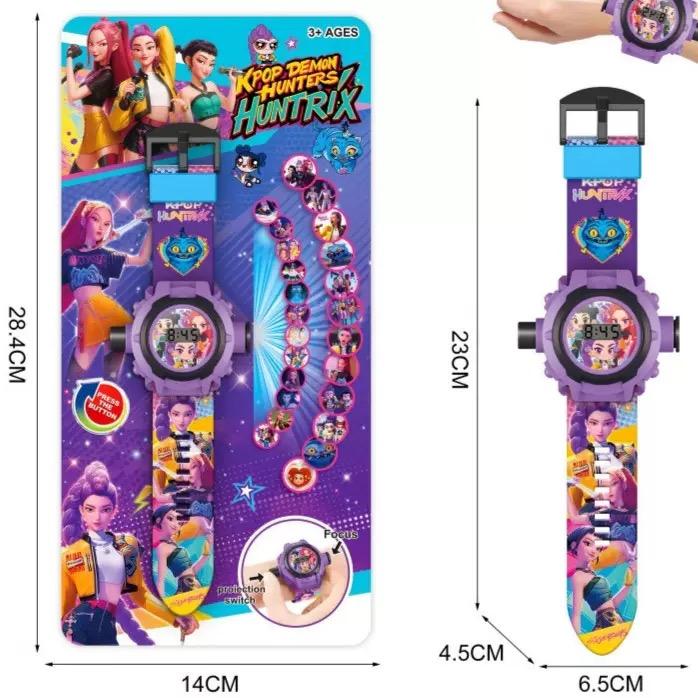 Orologi Elettronici Giocattolo K-POP Cacciatori di Demoni per Bambini - Orologi da Polso con Luce Proiettore Braccialetto Multifunzionale Regali di Compleanno