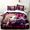 Avril Lavigne 3pc Set Perfect for Bedroom Use Comfortable Bedding Set Includes a Duvet Cover and Two Pillowcases Ideal Birthday or Christmas Gift