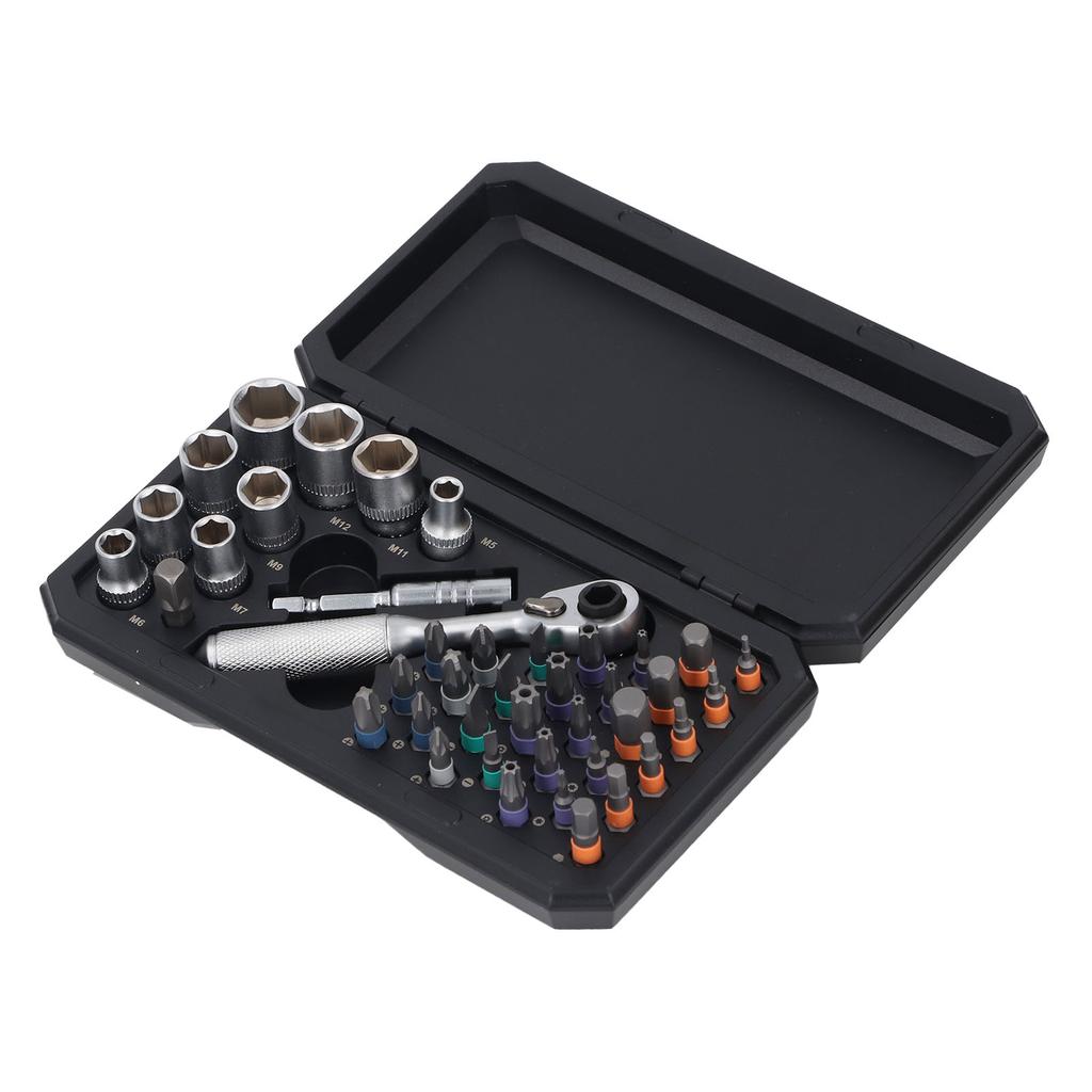 Screwdriver Socket Wrench Set Labor Saving 72 Teeth Fine Gear 5° Rotation Angle Ratchet Wrench and Screwdriver Socket Set