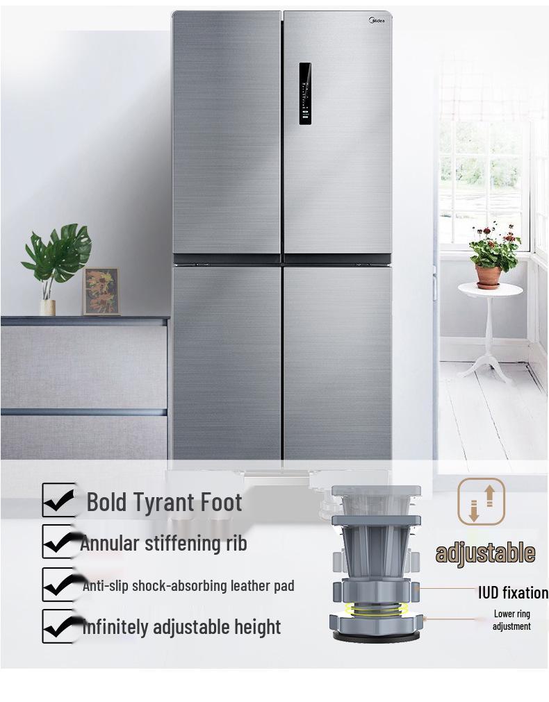 Adjustable Appliance Base Stand: Mobile, Ventilated, Moisture-Proof Refrigerator & Washer Rack