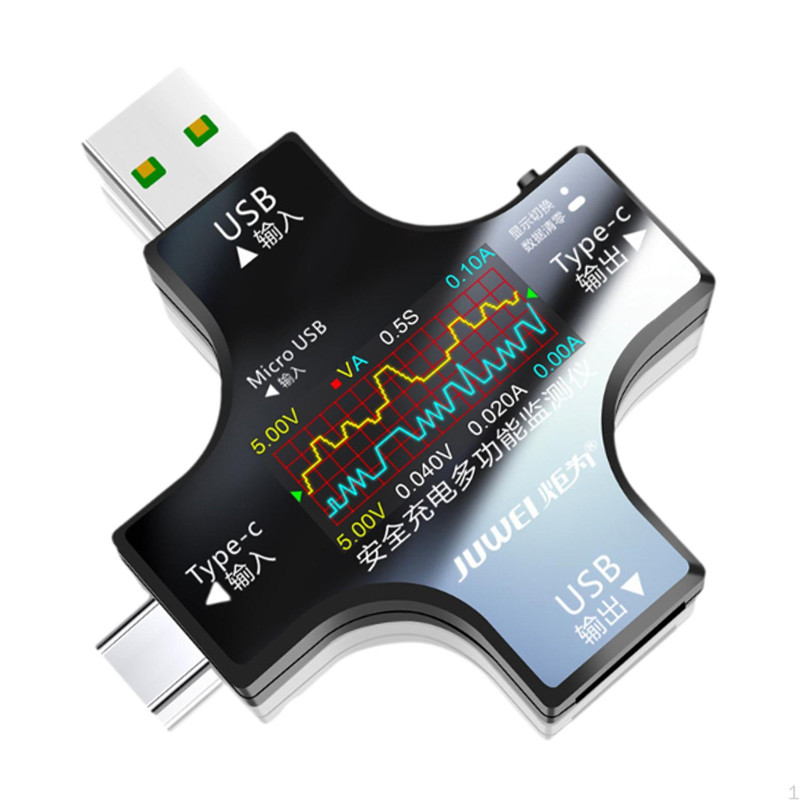 

USB Cable Charger Indicator 5A LCD Digital Multimeter Type C Tester Style B