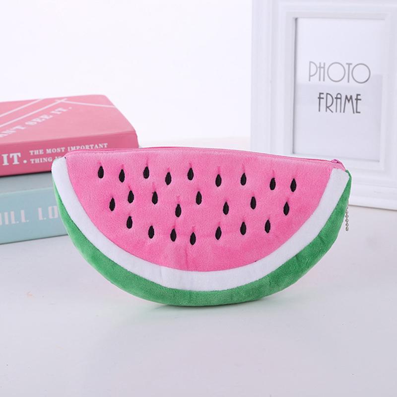 

Creative Watermelon Plush Pencil Case Kawaii Pencilcase School Pen Case Bag