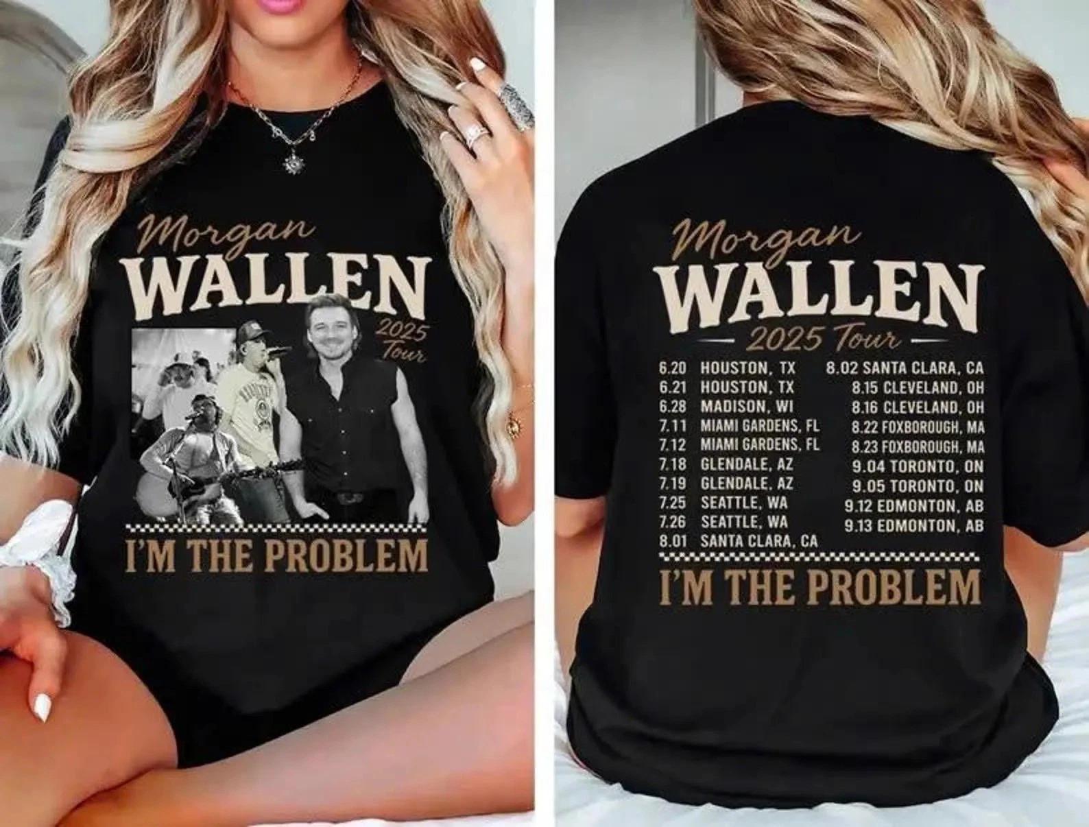 

NEW!! Morgan Wallen I’m the Problem 2025 Tour Inspired Music Lover T-Shirt Mens Womens Tees Top M