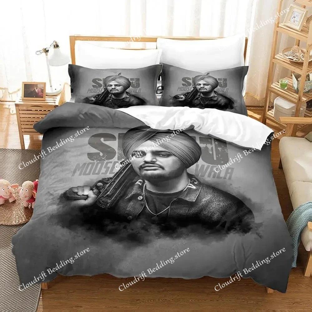 Sidhu Moosewala RIP Bedding Set Boys Girls Twin Queen Size Duvet Cover Pillowcase Bed Kids Adult Fashion Home Textileextile