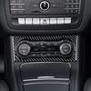 Carbon Fiber AC Control Panel Frame for Mercedes A B CLA GLA Class W169 W245 W117 W156, Center Console Trim Sticker Black