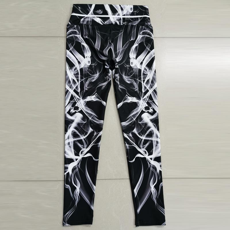 New Nude Yoga Pants Digital Printing Women High Waisted Hip Lifting Running Tight Stretchy Small Legs Sports Fitness Pants