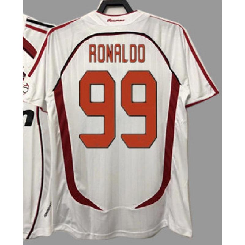 Nacionalinė M/S/AC retro futbolo uniforma klasikinė nostalgiška replika Tailandiška versija trumpomis rankovėmis sportinė apranga