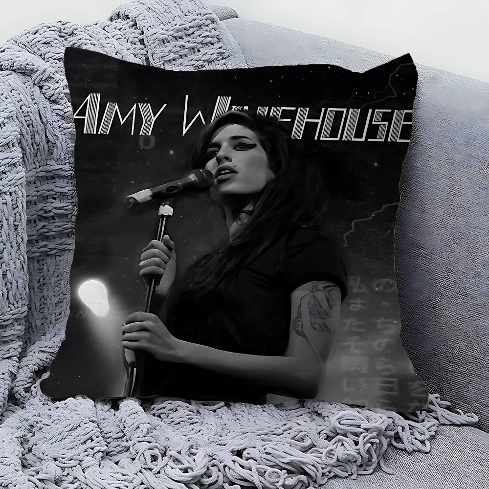 Popular Singer Star A-Amy W-Winehouse Personalized Pillow Cover Kids Bedroom Wild Party Decor Pillowcase Birthday Shower Gift