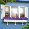 Outdoor Artificial Flowers 21 UV Resistant Bundles Fake Flower Plastic Plants Faux Silk Flowers Porch Hanging Garden Porch Window Box Decorating