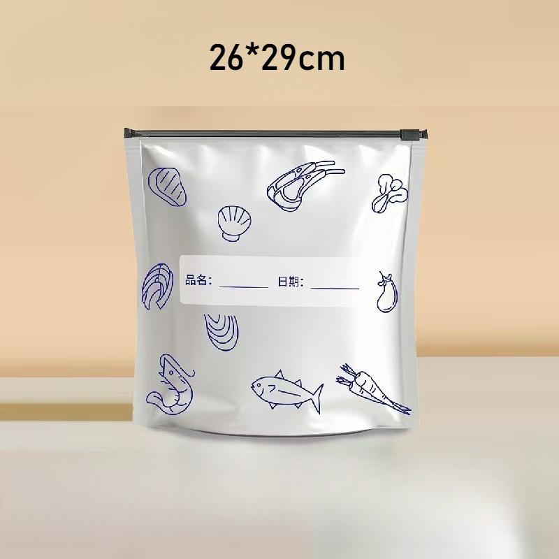 Aluminiumfolien-Lebensmittelaufbewahrungsbeutel mit großer Kapazität - Auslaufsicher, Gefriergeeignet, Wiederverwendbar mit Zip-Verschluss (10 Stück)