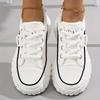 Small White Shoes Female 2025 Spring New Students Casual Street Shoes Female Thick Bottom Heightening Plate Shoes