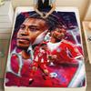 Bayern Munich Football Star Poster Print Flannel Throw Blanket, Soft Warm Sofa Bed Cover, Soccer Fan Home Decor Blanket