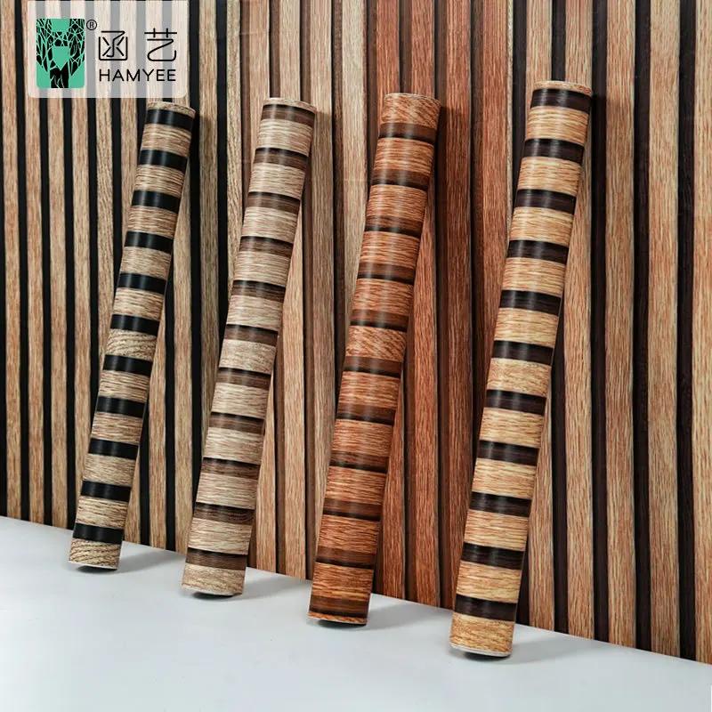45cm Vinyl Wall Panels Self-Adhesive - Waterproof Wood Grain Stickers for Cabinet/Wall Renovation  Removable Roll