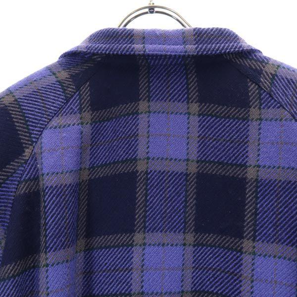 PIA SPORTS Made In Japan Wool Check Jacket ? 3 Blue Men's Used