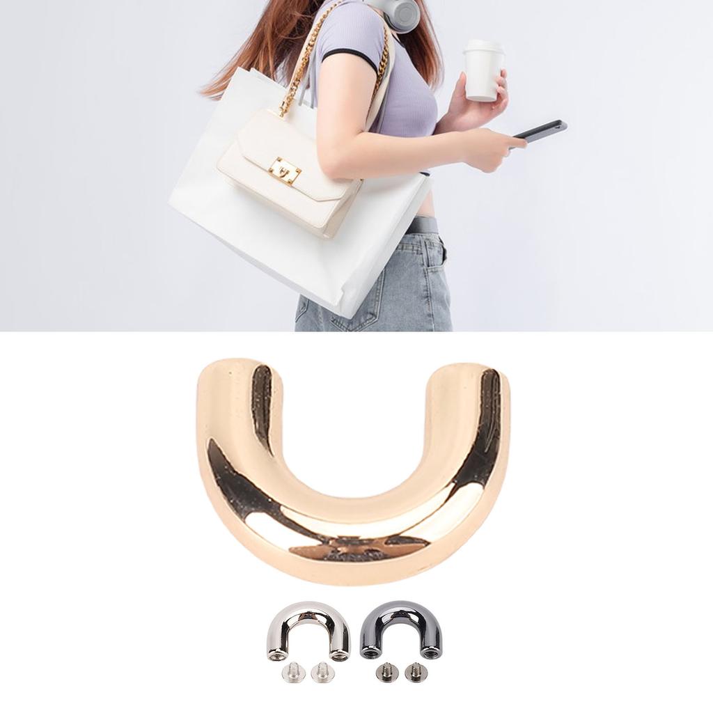 20 Set Bag Arch Bridge Metal Electroplating 5.5mm Crossing Screw Back D Ring Connector Buckle Set Fo