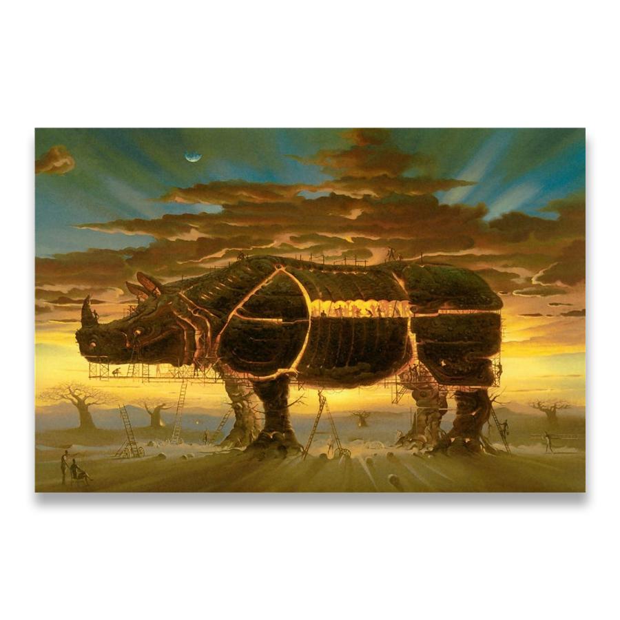 Kniha vln Plachetnice Obrázek Plátno Malba Deník objevu Od Vladimira Kushe Salvador Dalí Umělecký tisk na plátno Plakát