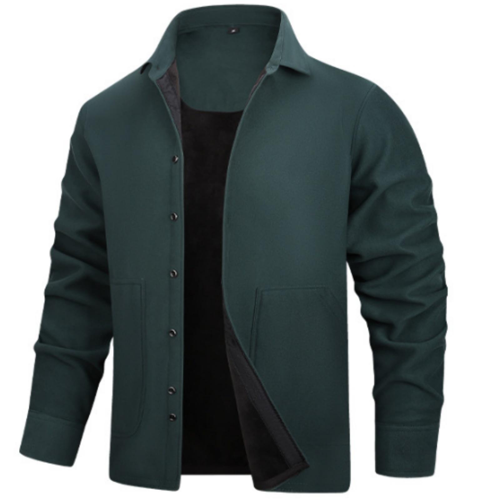 Men s Stand-up Collar Zipper Jacket L