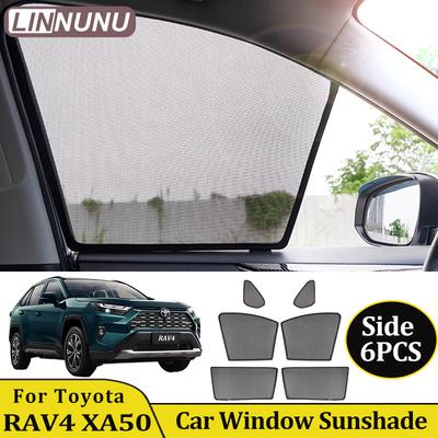 Magnetic Car Window Sunshade Side Mesh Curtain Cover for Toyota Rav4 Xa50 Xa40 Xa30 5Th Gen 2025 2024